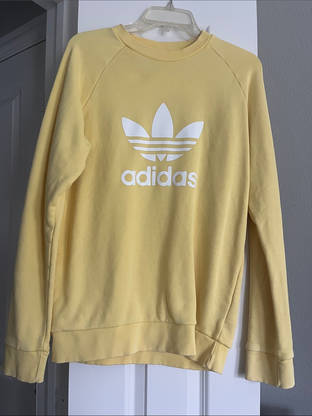 adidas Yellow Trefoil Crewneck Sweatshirt